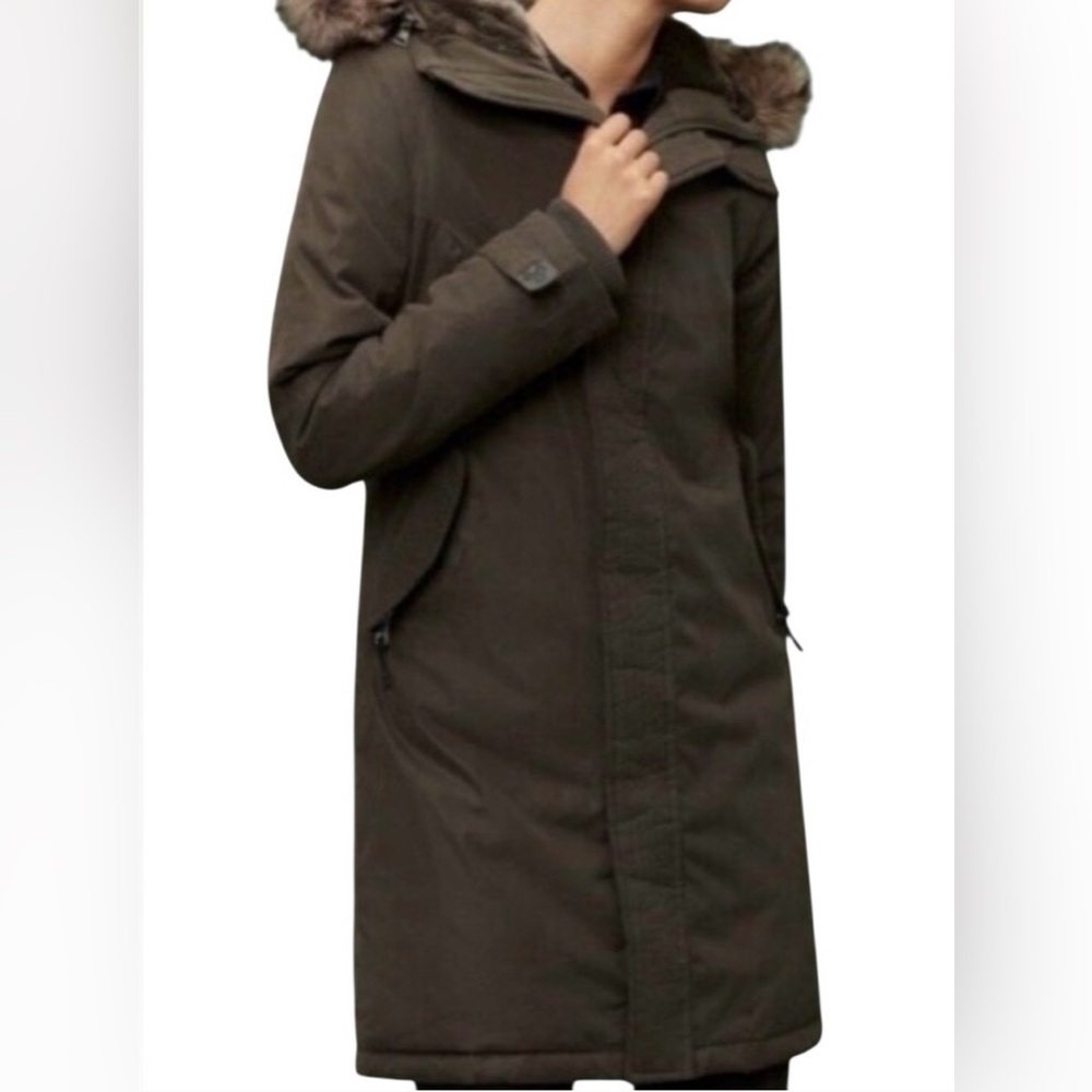 Aritzia TNA Half Fur Lined Parka Winter Coat Size S - Picture 12 of 12
